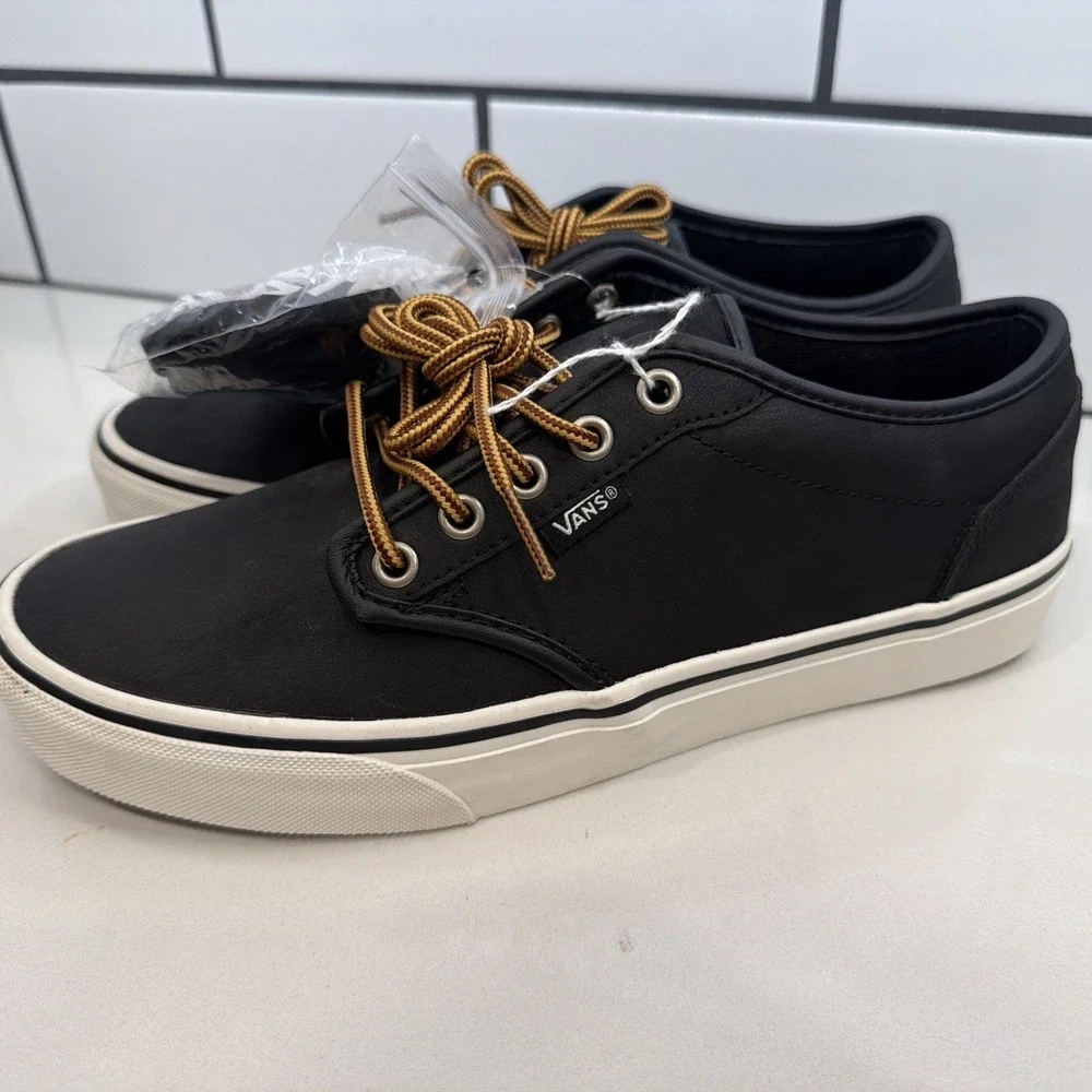 Vans Men's Atwood Black/Marshmallow Skate‎ MEN Shoes VN0A327L68X Sz 8.5